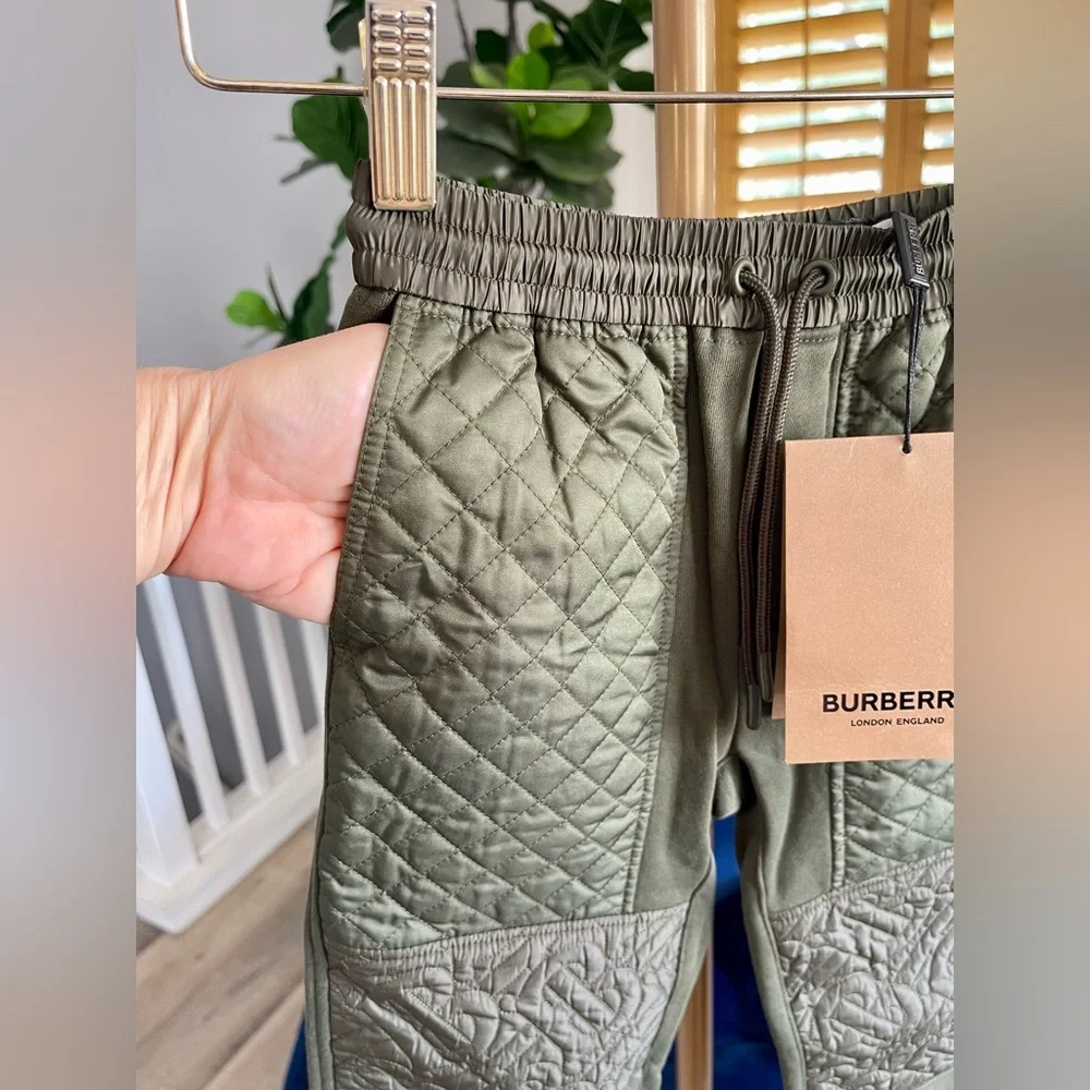 NWT BURBERRY Boy's Timothie TB Monogram Drawstring Jogger Pants Size 6Y (116 cm)